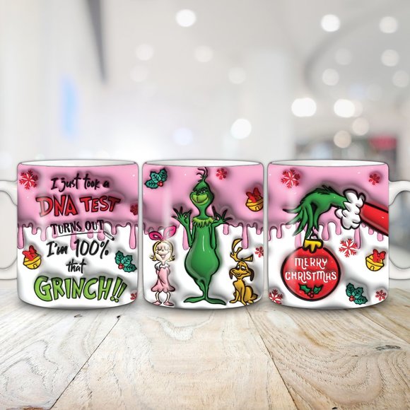 15oz Grinch 3D Coffee Mug Ceramic Cup - Picture 2 of 2